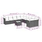 vidaXL Set de sofás de jardín 11 pzas y cojines ratán sintético negro vidaXL Set de sofás de jardín 11 pzas y cojines ratán sintético negro