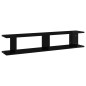 vidaXL Estante de pared 2 uds contrachapado negro brillo 105x18x20 cm vidaXL Estante de pared 2 uds contrachapado negro brillo 105x18x20 cm