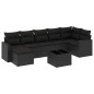 vidaXL Set de sofás de jardín 8 piezas y cojines ratán sintético negro vidaXL Set de sofás de jardín 8 piezas y cojines ratán sintético negro