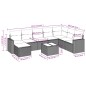vidaXL Set de sofás de jardín 9 pzas con cojines ratán sintético beige vidaXL Set de sofás de jardín 9 pzas con cojines ratán sintético beige