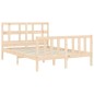 vidaXL Estructura de cama de matrimonio con cabecero madera maciza vidaXL Estructura de cama de matrimonio con cabecero madera maciza