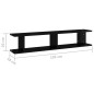 vidaXL Estante de pared 2 uds contrachapado negro brillo 105x18x20 cm vidaXL Estante de pared 2 uds contrachapado negro brillo 105x18x20 cm