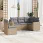 vidaXL Juego de sofás jardín con cojines 5 pzas ratán sintético beige vidaXL Juego de sofás jardín con cojines 5 pzas ratán sintético beige