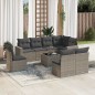vidaXL Set de muebles de jardín 9 pzas y cojines ratán sintético gris vidaXL Set de muebles de jardín 9 pzas y cojines ratán sintético gris