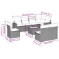 vidaXL Set de muebles de jardín 9 pzas y cojines ratán sintético gris vidaXL Set de muebles de jardín 9 pzas y cojines ratán sintético gris