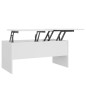 vidaXL Mesa de centro madera contrachapada blanco 102x50,5x46,5 cm vidaXL Mesa de centro madera contrachapada blanco 102x50,5x46,5 cm