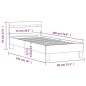 vidaXL Cama con cabecero madera de ingeniería gris hormigón 75x190 cm vidaXL Cama con cabecero madera de ingeniería gris hormigón 75x190 cm