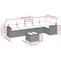 vidaXL Set de comedor de jardín 7 pzas y cojines ratán sintético negro vidaXL Set de comedor de jardín 7 pzas y cojines ratán sintético negro