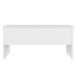 vidaXL Mesa de centro madera contrachapada blanco 102x50,5x46,5 cm vidaXL Mesa de centro madera contrachapada blanco 102x50,5x46,5 cm