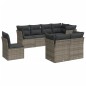 vidaXL Set de sofás de jardín 8 pzas y cojines ratán sintético gris vidaXL Set de sofás de jardín 8 pzas y cojines ratán sintético gris