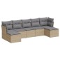 vidaXL Set sofás de jardín 7 piezas y cojines ratán sintético beige vidaXL Set sofás de jardín 7 piezas y cojines ratán sintético beige