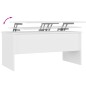 vidaXL Mesa de centro madera contrachapada blanco 102x50,5x46,5 cm vidaXL Mesa de centro madera contrachapada blanco 102x50,5x46,5 cm
