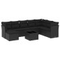 vidaXL Set de sofás de jardín 8 piezas y cojines ratán sintético negro vidaXL Set de sofás de jardín 8 piezas y cojines ratán sintético negro