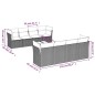 vidaXL Set de muebles de jardín 9 pzas y cojines ratán sintético gris vidaXL Set de muebles de jardín 9 pzas y cojines ratán sintético gris