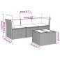 vidaXL Set de sofás de jardín 4 pzas y cojines ratán sintético gris vidaXL Set de sofás de jardín 4 pzas y cojines ratán sintético gris
