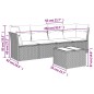 vidaXL Set de muebles de jardín 5 pzas y cojines ratán sintético negro vidaXL Set de muebles de jardín 5 pzas y cojines ratán sintético negro