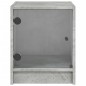 vidaXL Mesita de noche con puerta de vidrio gris hormigón 35x37x42 cm vidaXL Mesita de noche con puerta de vidrio gris hormigón 35x37x42 cm