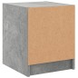 vidaXL Mesita de noche con puerta de vidrio gris hormigón 35x37x42 cm vidaXL Mesita de noche con puerta de vidrio gris hormigón 35x37x42 cm