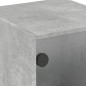 vidaXL Mesita de noche con puerta de vidrio gris hormigón 35x37x42 cm vidaXL Mesita de noche con puerta de vidrio gris hormigón 35x37x42 cm