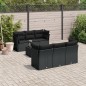 vidaXL Set de comedor de jardín 7 pzas y cojines ratán sintético negro vidaXL Set de comedor de jardín 7 pzas y cojines ratán sintético negro