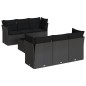 vidaXL Set de comedor de jardín 7 pzas y cojines ratán sintético negro vidaXL Set de comedor de jardín 7 pzas y cojines ratán sintético negro