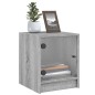 vidaXL Mesitas noche con puertas vidrio 2 uds gris Sonoma 35x37x42 cm vidaXL Mesitas noche con puertas vidrio 2 uds gris Sonoma 35x37x42 cm