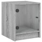 vidaXL Mesitas noche con puertas vidrio 2 uds gris Sonoma 35x37x42 cm vidaXL Mesitas noche con puertas vidrio 2 uds gris Sonoma 35x37x42 cm