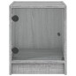 vidaXL Mesitas noche con puertas vidrio 2 uds gris Sonoma 35x37x42 cm vidaXL Mesitas noche con puertas vidrio 2 uds gris Sonoma 35x37x42 cm