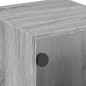 vidaXL Mesitas noche con puertas vidrio 2 uds gris Sonoma 35x37x42 cm vidaXL Mesitas noche con puertas vidrio 2 uds gris Sonoma 35x37x42 cm