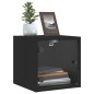 vidaXL Mesitas de noche con puertas de vidrio 2 uds negro 35x37x35 cm vidaXL Mesitas de noche con puertas de vidrio 2 uds negro 35x37x35 cm