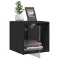 vidaXL Mesitas de noche con puertas de vidrio 2 uds negro 35x37x35 cm vidaXL Mesitas de noche con puertas de vidrio 2 uds negro 35x37x35 cm