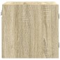 vidaXL Mesitas noche con puertas vidrio 2 uds roble Sonoma 35x37x35 cm vidaXL Mesitas noche con puertas vidrio 2 uds roble Sonoma 35x37x35 cm