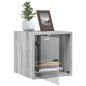 vidaXL Mesitas noche con puertas vidrio 2 uds gris Sonoma 35x37x35 cm vidaXL Mesitas noche con puertas vidrio 2 uds gris Sonoma 35x37x35 cm