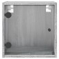 vidaXL Mesitas noche con puertas vidrio 2 uds gris Sonoma 35x37x35 cm vidaXL Mesitas noche con puertas vidrio 2 uds gris Sonoma 35x37x35 cm