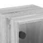 vidaXL Mesitas noche con puertas vidrio 2 uds gris Sonoma 35x37x35 cm vidaXL Mesitas noche con puertas vidrio 2 uds gris Sonoma 35x37x35 cm