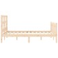 vidaXL Estructura de cama de matrimonio con cabecero madera maciza vidaXL Estructura de cama de matrimonio con cabecero madera maciza