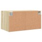 vidaXL Mueble de pared puertas de vidrio roble Sonoma 68,5x37x35 cm vidaXL Mueble de pared puertas de vidrio roble Sonoma 68,5x37x35 cm