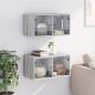 vidaXL Mueble pared puertas de vidrio 2 uds gris Sonoma 68,5x37x35 cm vidaXL Mueble pared puertas de vidrio 2 uds gris Sonoma 68,5x37x35 cm