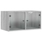 vidaXL Mueble pared puertas de vidrio 2 uds gris Sonoma 68,5x37x35 cm vidaXL Mueble pared puertas de vidrio 2 uds gris Sonoma 68,5x37x35 cm