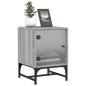 vidaXL Mesitas noche con puertas vidrio 2 uds gris Sonoma 35x37x50 cm vidaXL Mesitas noche con puertas vidrio 2 uds gris Sonoma 35x37x50 cm