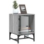 vidaXL Mesitas noche con puertas vidrio 2 uds gris Sonoma 35x37x50 cm vidaXL Mesitas noche con puertas vidrio 2 uds gris Sonoma 35x37x50 cm