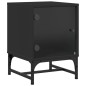 vidaXL Mesita de noche con puerta de vidrio negro 35x37x50 cm vidaXL Mesita de noche con puerta de vidrio negro 35x37x50 cm