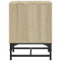 vidaXL Mesita de noche con puerta de vidrio roble Sonoma 35x37x50 cm vidaXL Mesita de noche con puerta de vidrio roble Sonoma 35x37x50 cm
