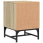 vidaXL Mesita de noche con puerta de vidrio roble Sonoma 35x37x50 cm vidaXL Mesita de noche con puerta de vidrio roble Sonoma 35x37x50 cm
