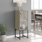 vidaXL Armario auxiliar con puerta de vidrio roble Sonoma 35x37x100 cm vidaXL Armario auxiliar con puerta de vidrio roble Sonoma 35x37x100 cm