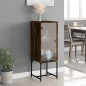 vidaXL Armario auxiliar con puerta de vidrio roble Sonoma 35x37x100 cm vidaXL Armario auxiliar con puerta de vidrio roble Sonoma 35x37x100 cm