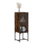 vidaXL Armario auxiliar con puerta de vidrio roble Sonoma 35x37x100 cm vidaXL Armario auxiliar con puerta de vidrio roble Sonoma 35x37x100 cm