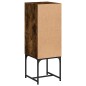 vidaXL Armario auxiliar con puerta de vidrio roble Sonoma 35x37x100 cm vidaXL Armario auxiliar con puerta de vidrio roble Sonoma 35x37x100 cm