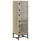 vidaXL Aparador con puertas de vidrio roble Sonoma 35x37x120 cm