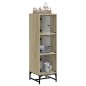 vidaXL Aparador con puertas de vidrio roble Sonoma 35x37x120 cm